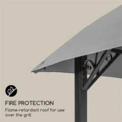 Steakhouse Al Sur Pavillon 244x260x152cm 160 G Flammhemmend Stahl Grau -Outdoor Grills Verkaufsgeschäft 10033609 yy 0004 logo Blumfeldt Steakhouse al Sur Pavillon grau