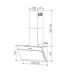 Alessia Dunstabzugshaube Kopffreihaube 350 M³/h Push Control Schwarz -Outdoor Grills Verkaufsgeschäft 10033697 yy 0010 logo Klarstein Alessia Dunstabzugshaube schwarz