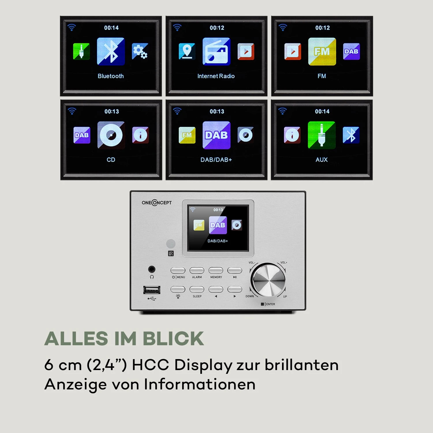 Streamo Stereoanlage Mit Internetradio WLAN DAB+ UKW CD-Player BT Silber 8 Streamo Stereoanlage Mit Internetradio WLAN DAB+ UKW CD-Player BT Silber – Bild 8