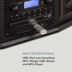 NR-620 DAB Stereoanlage Holz Plattenspieler DAB+ CD-Player Schwarz -Outdoor Grills Verkaufsgeschäft 10033712 de 0008 logo