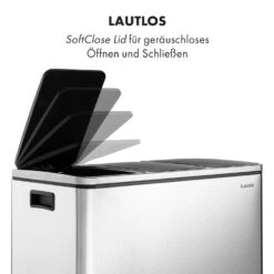 Grandmaster Trash Treteimer 54l / 3x18L Geräuschlos PP Edelstahl -Outdoor Grills Verkaufsgeschäft 10033726 de 0003 logo