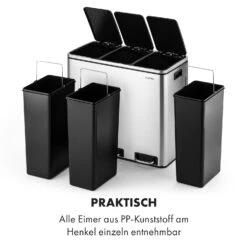 Grandmaster Trash Treteimer 54l / 3x18L Geräuschlos PP Edelstahl -Outdoor Grills Verkaufsgeschäft 10033726 de 0005 logo