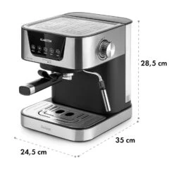 Arabica Espressomaschine 1050W 15 Bar 1,5l Touch-Bedienfeld Edelstahl -Outdoor Grills Verkaufsgeschäft 10033729 yy 0011 dimensions