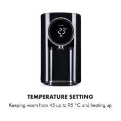 Hot Spring Plus Heißwasserspender 5l Edelstahl-Wassertank 45-95 °C -Outdoor Grills Verkaufsgeschäft 10033753 yy 0006 logo Klarstein Hot Spring Heisswasserspender schwarz