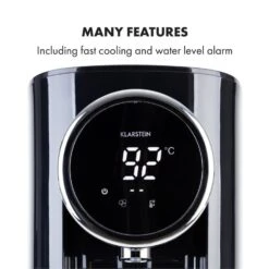 Hot Spring Plus Heißwasserspender 5l Edelstahl-Wassertank 45-95 °C -Outdoor Grills Verkaufsgeschäft 10033753 yy 0007 logo Klarstein Hot Spring Heisswasserspender schwarz