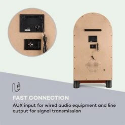 Graceland DAB Jukebox BT CD Vinyl DAB+/UKW USB SD AUX-IN LED-Light -Outdoor Grills Verkaufsgeschäft 10033773 yy 0008 logo auna Graceland DAB Jukebox Holzoptik