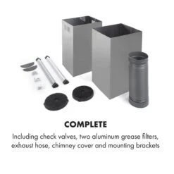 Colette Dunstabzugshaube 90cm 600m³/h EEK A Edelstahl Silber -Outdoor Grills Verkaufsgeschäft 10033776 yy 0010 logo Klarstein Colette Dunstabzugshaube 90 cm silber