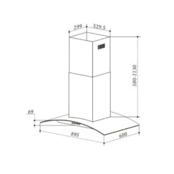 Colette Dunstabzugshaube 90cm 600m³/h EEK A Edelstahl Silber -Outdoor Grills Verkaufsgeschäft 10033776 yy 0011 logo Klarstein Colette Dunstabzugshaube 90 cm silber