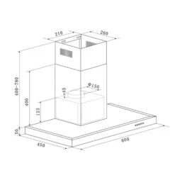 Darya Dunstabzugshaube 60cm 310 M³/h Edelstahl Silber -Outdoor Grills Verkaufsgeschäft 10033820 yy 0011 logo Klarstein Darya Dunstabzugshaube 60cm