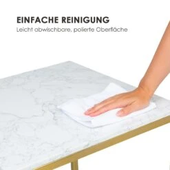 White Pearl I Couchtisch 50x50x50cm (BxHxT) Marmor Gold / Weiß -Outdoor Grills Verkaufsgeschäft 10034018 de 0004 logo