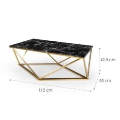 Black Onyx I Couchtisch 110x42,5x55cm (BxHxT) Marmor Gold / Schwarz -Outdoor Grills Verkaufsgeschäft 10034021 yy 0007 logo Besoa Black Onyx I Couchtisch 110x42x55 cm