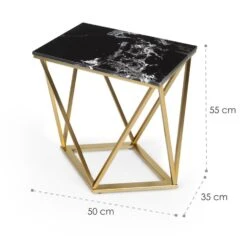 Black Onyx II Couchtisch 50x55x35cm (BxHxT) Marmor Gold / Schwarz -Outdoor Grills Verkaufsgeschäft 10034023 yy 0007 logo Besoa Black Onyx II Couchtisch 50x55x35cm