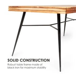 Vantor Esstisch Akazienholz Eisengestell 175 X 78 X 80 Cm Holz -Outdoor Grills Verkaufsgeschäft 10034035 yy 0006 logo Besoa Vantor Esstisch 175x78x80 cm