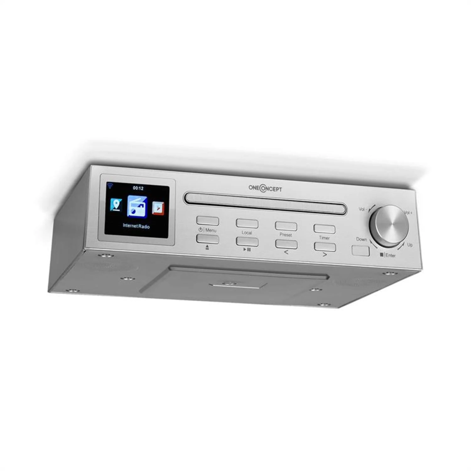 Streamo Chef Küchenradio CD-Player BT 2,4"HCC Display Silber 1 Streamo Chef Küchenradio CD-Player BT 2,4"HCC Display Silber