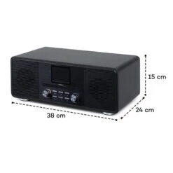 Streamo CD Internetradio 2x10W WLAN DAB+ UKW CD-Player BT Schwarz -Outdoor Grills Verkaufsgeschäft 10034055 yy 0008 logo oneConcept Streamo CD Internetradio schwarz