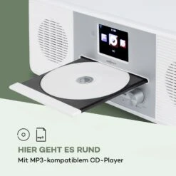 Streamo CD Internetradio 2x10W WLAN DAB+ UKW CD-Player BT Weiß -Outdoor Grills Verkaufsgeschäft 10034056 de 0006 logo