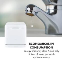 Aquatica Geschirrspüler Freistehend Installationsfrei 2 Gedecke 860W -Outdoor Grills Verkaufsgeschäft 10034126 yy 0009 logo Klarstein Aquatica Geschirrspueler weiss