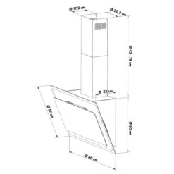 Mirage 60 Dunstabzugshaube 550 M³/h Touch-Panel Ambient EEC A++ Weiß -Outdoor Grills Verkaufsgeschäft 10034151 yy 0010 logo Klarstein Mirage 60 Dunstabzugshaube 60cm weiss
