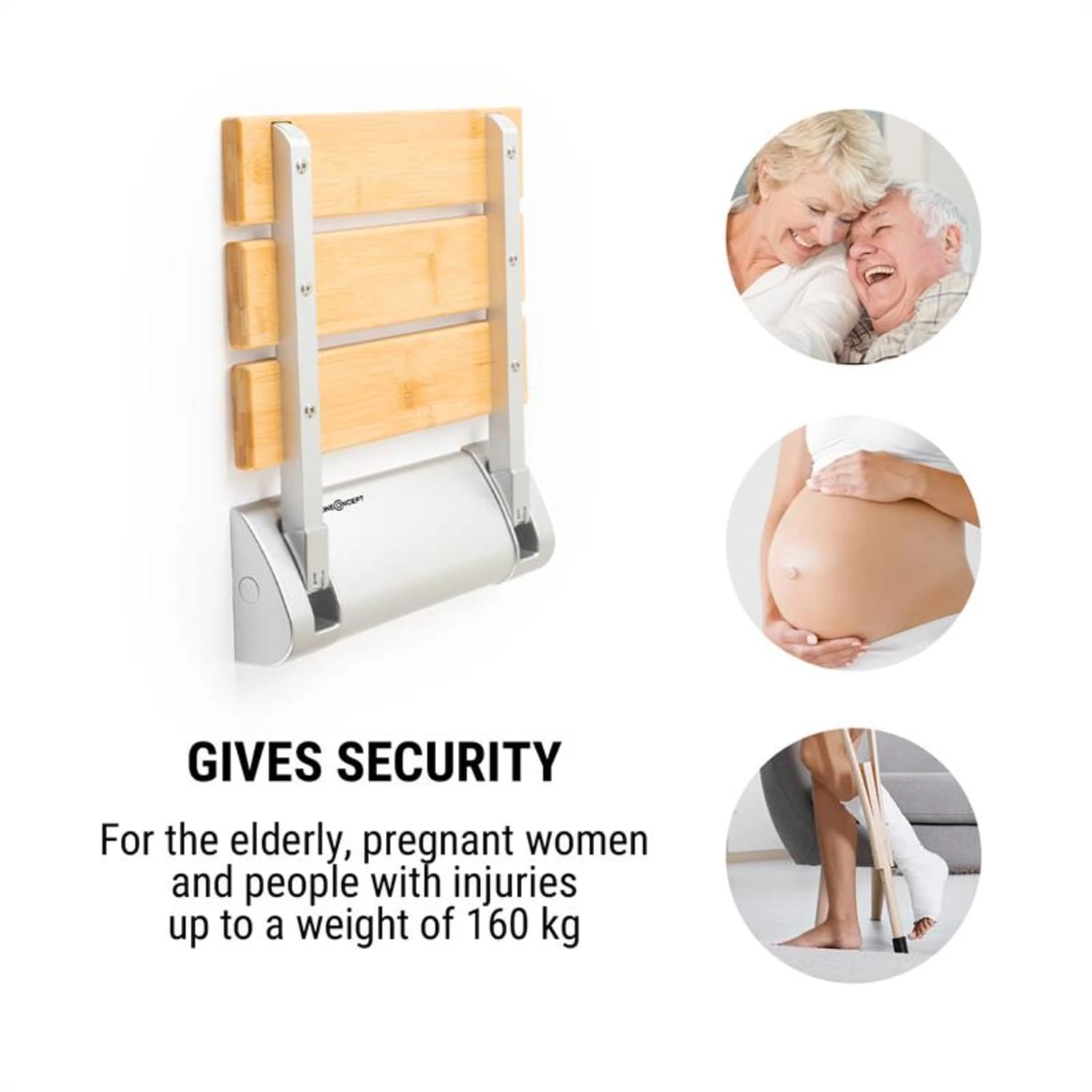 Arielle Duschsitz Bambus Aluminium Klappbar 160 Kg Max. Holz 3 Arielle Duschsitz Bambus Aluminium Klappbar 160 Kg Max. Holz – Bild 3