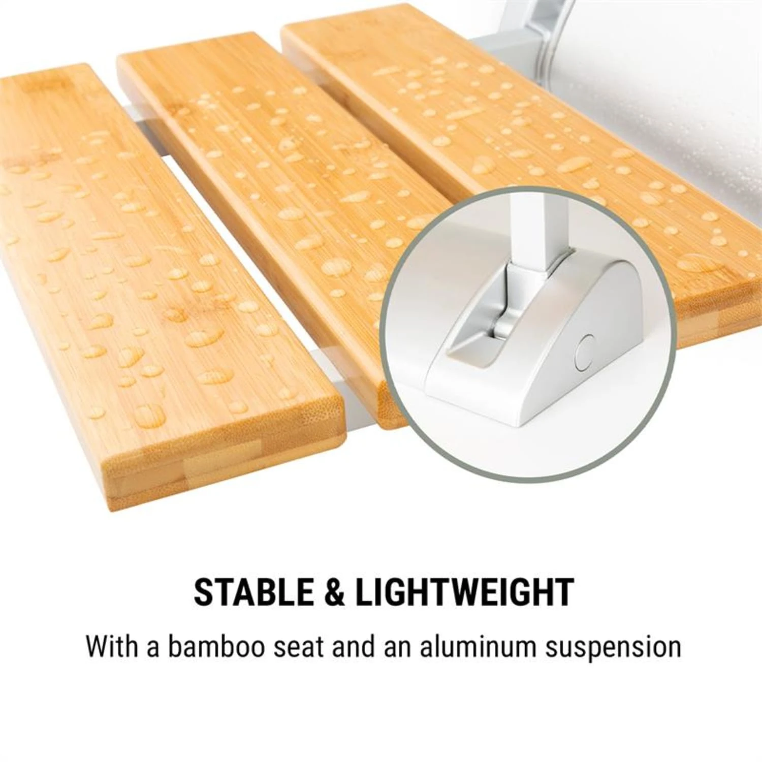 Arielle Duschsitz Bambus Aluminium Klappbar 160 Kg Max. Holz 5 Arielle Duschsitz Bambus Aluminium Klappbar 160 Kg Max. Holz – Bild 5