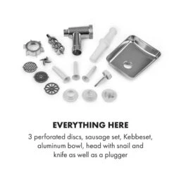 Kraftprotz Elektrischer Fleischwolf 700 W Kupfermotor Edelstahl -Outdoor Grills Verkaufsgeschäft 10034215 yy 0006 logo Klarstein Kraftprotz elektrischer Fleischwolf weiss