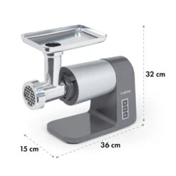 Mett Max Elektrischer Fleischwolf 600W Kupfermotor Aluminium -Outdoor Grills Verkaufsgeschäft 10034244 yy 0008 logo Klarstein Mett Max elektrischer Fleischwolf grau