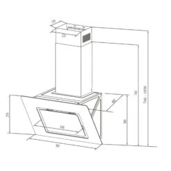 Sofia 60 Dunstabzugshaube Kopffrei 300 M³/h Touch-Control Glasfront -Outdoor Grills Verkaufsgeschäft 10034259 yy 0010 logo Klarstein Sofia 60 Dunstabzugshaube 60cm weiss