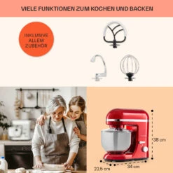 Bella Elegance Küchenmaschine 2000 W 2,7 PS 5,2 Ltr Edelstahl BPA-frei -Outdoor Grills Verkaufsgeschäft 10034364 de 0005 usp