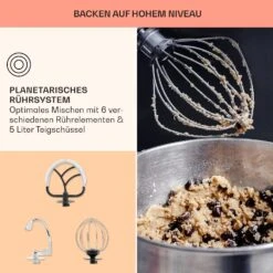 Bella Elegance Küchenmaschine 2000 W 2,7 PS 5,2 Ltr Edelstahl BPA-frei -Outdoor Grills Verkaufsgeschäft 10034364 de 0006 usp