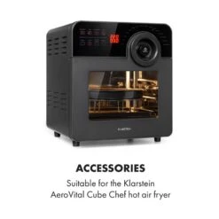 AeroVital Cube Chef Pizzateller Hoher Grilleinsatz Zubehör Edelstahl -Outdoor Grills Verkaufsgeschäft 10034411 yy 0002 logo Klarstein AeroVital Cube Chef Pizzateller