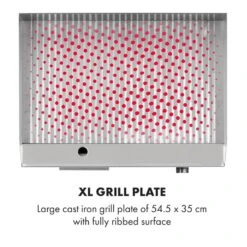 Grillmeile 3000R Elektrogrill 3000W Platte 54,5x35cm Geriffelt -Outdoor Grills Verkaufsgeschäft 10034449 yy 0004 logo Klarstein Grillmeile 3000R Pro Grill geriffelt