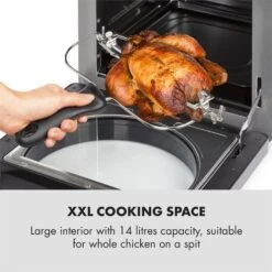 AeroVital Easy Touch Heißluftfritteuse 1700W 14l Timer 16 Programme Metallic / Schwarz -Outdoor Grills Verkaufsgeschäft 10034451 yy 0004 logo Klarstein AeroVital easy touch Heissluftfritteuse