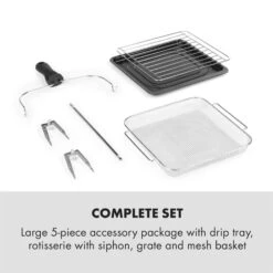 AeroVital Easy Touch Heißluftfritteuse 1700W 14l Timer 16 Programme Metallic / Schwarz -Outdoor Grills Verkaufsgeschäft 10034451 yy 0007 logo Klarstein AeroVital easy touch Heissluftfritteuse