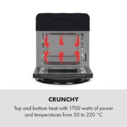 AeroVital Easy Touch Heißluftfritteuse 1700W 14l Timer 16 Programme Schwarz -Outdoor Grills Verkaufsgeschäft 10034452 yy 0003 logo Klarstein AeroVital easy touch Fritteuse schwarz