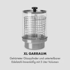 Wurstfabrik 600 Hot Dog Maker 600W 3 Spieße 5L 30-100°C Glas Edelstahl -Outdoor Grills Verkaufsgeschäft 10034454 de 0004 logo