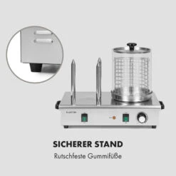 Wurstfabrik 600 Hot Dog Maker 600W 3 Spieße 5L 30-100°C Glas Edelstahl -Outdoor Grills Verkaufsgeschäft 10034454 de 0008 logo