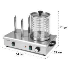 Wurstfabrik 600 Hot Dog Maker 600W 3 Spieße 5L 30-100°C Glas Edelstahl -Outdoor Grills Verkaufsgeschäft 10034454 yy 0010 logo Klarstein Wurstfabrik Pro 600 Hot Dog Maker 600W