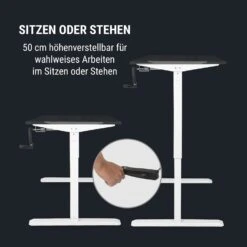 Multidesk Höhenverstellbarer Schreibtisch Manuell 73-123 Cm Höhe Weiß -Outdoor Grills Verkaufsgeschäft 10034481 de 0006 logo