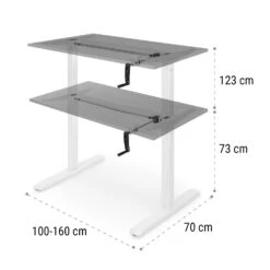 Multidesk Höhenverstellbarer Schreibtisch Manuell 73-123 Cm Höhe Weiß -Outdoor Grills Verkaufsgeschäft 10034481 yy 0009 logo
