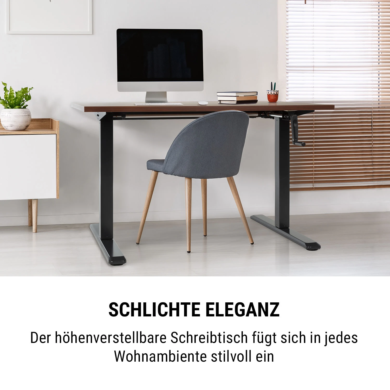 Multidesk Höhenverstellbarer Schreibtisch Manuell 73-123 Cm Höhe 2 Multidesk Höhenverstellbarer Schreibtisch Manuell 73-123 Cm Höhe – Bild 2