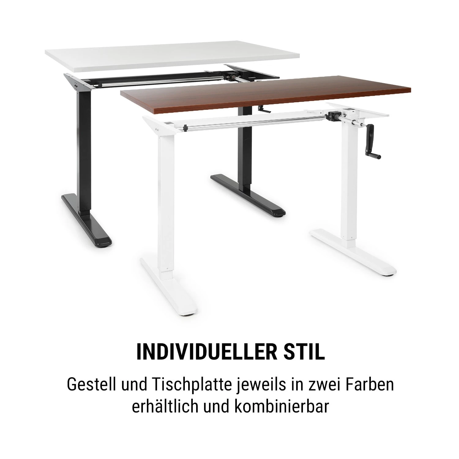 Multidesk Höhenverstellbarer Schreibtisch Manuell 73-123 Cm Höhe 8 Multidesk Höhenverstellbarer Schreibtisch Manuell 73-123 Cm Höhe – Bild 8