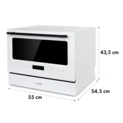 Azuria Geschirrspülmaschine 1380W 6,5L 6 Gedecke Schwarze Glasfront -Outdoor Grills Verkaufsgeschäft 10034510 yy 0011 logo Klarstein Azuria Geschirrspuelmaschine weiss