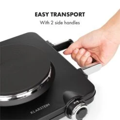 Cookorama Doppelkochplatte 1900-2250 W 150/180 Mm Ø 5 Stufen Schwarz -Outdoor Grills Verkaufsgeschäft 10034573 yy 0006 logo Klarstein Cookorama Doppelkochplatte schwarz