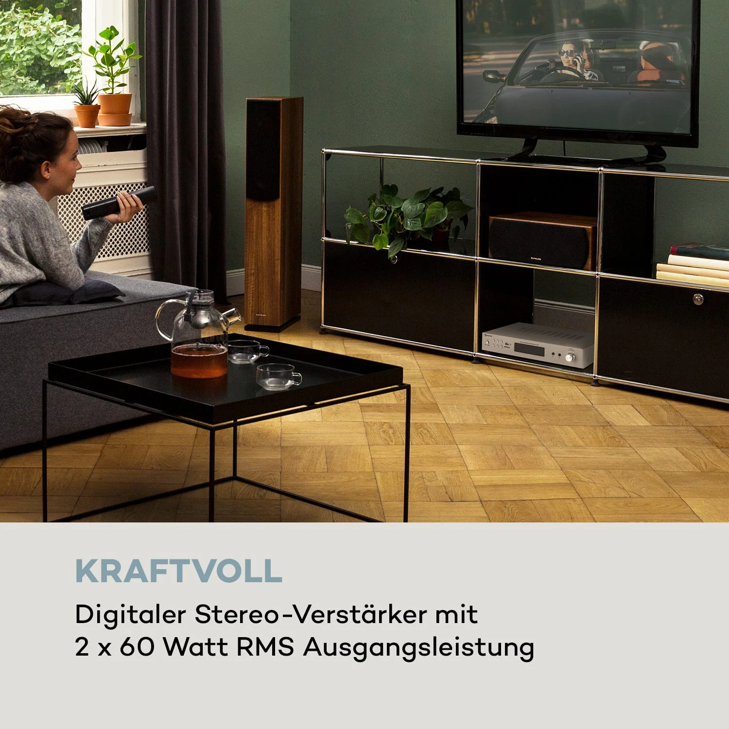 AMP-9200 BT Digital-Stereo-Verstärker 2x60W RMS BT 2xMikro Silber 2 AMP-9200 BT Digital-Stereo-Verstärker 2x60W RMS BT 2xMikro Silber – Bild 2