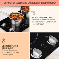 EasyCook Domino Keramikkochfeld 3000W Drehregler Schwarz -Outdoor Grills Verkaufsgeschäft 10034603 de 0004 usp
