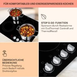 EasyCook Keramikkochfeld 6100W Drehregler Schwarz -Outdoor Grills Verkaufsgeschäft 10034604 de 0004 usp