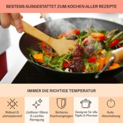 EasyCook Keramikkochfeld 6100W Drehregler Schwarz -Outdoor Grills Verkaufsgeschäft 10034604 de 0005 usp