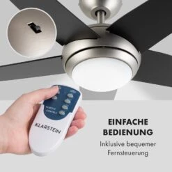 Bolero 2-in-1-Deckenventilator 134cm Leuchte 55W Fernbedienung Schwarz -Outdoor Grills Verkaufsgeschäft 10034684 de 0003 logo