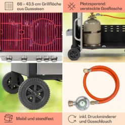 Tomahawk Gasgrill 4x3,6 KW + 2,7 KW Brenner 66x43,5 Cm Grill Edelstahl -Outdoor Grills Verkaufsgeschäft 10034710 de 0005 usp