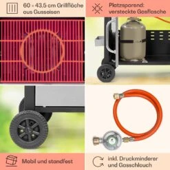 Tomahawk Gasgrill 3 X 3,6 KW Brenner 60 X 43,5 Cm Grill Edelstahl -Outdoor Grills Verkaufsgeschäft 10034711 de 0005 usp